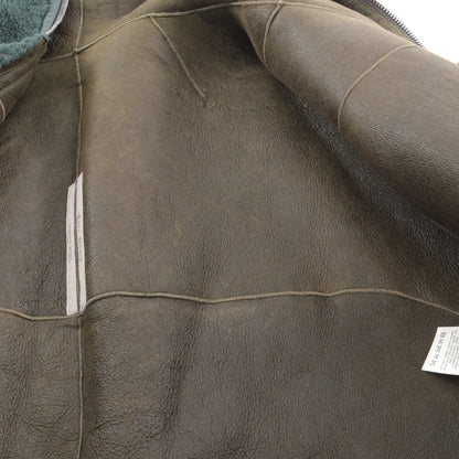 Shearling Sealed Windbreaker ファージャケット レザージャケット シアリング グリーン フード付き 22AW リックオウエンス アウター Rick Owens