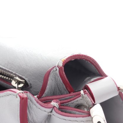 ダブルT ハンドバッグ レザー ライトグレー 2WAY トッズ バッグ TOD'S