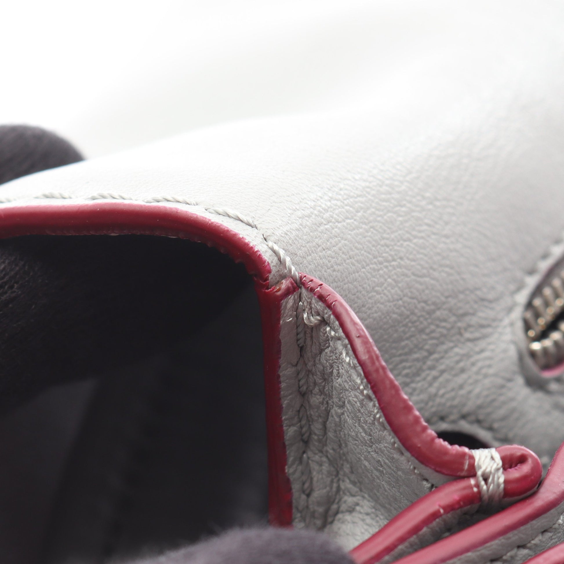 ダブルT ハンドバッグ レザー ライトグレー 2WAY トッズ バッグ TOD'S
