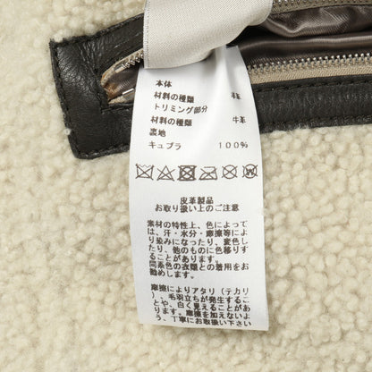 ジレ ベスト ムートン ラムレザー グレーベージュ エルメス アウター HERMES