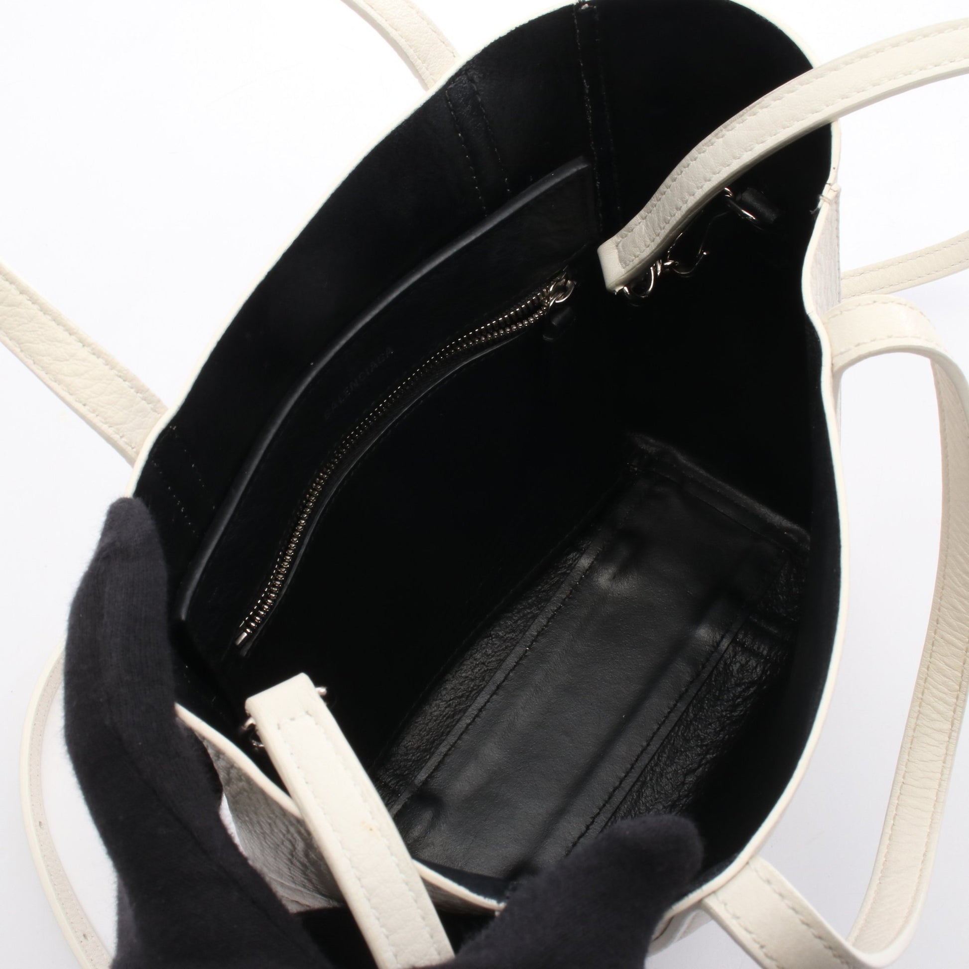 EVERYDAY XXS エブリデイ ハンドバッグ トートバッグ レザー ホワイト 2WAY バレンシアガ バッグ BALENCIAGA