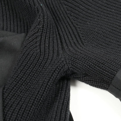 ワンピース 半袖 コットン ブラック プリーツ ニット切替 サカイ ワンピース sacai