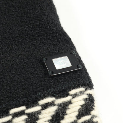 ココマーク ツイード ジャケット ウール ブラック ホワイト シャネル アウター CHANEL
