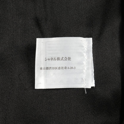 ココマーク ツイード ジャケット ウール ブラック ホワイト シャネル アウター CHANEL