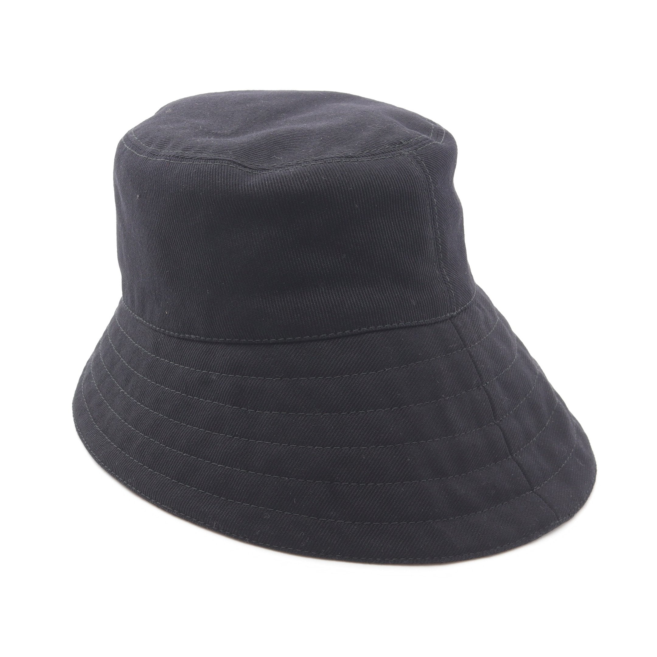 バケット ハット 帽子 ロゴ刺繍 コットン ブラック ミュウミュウ – RECLO