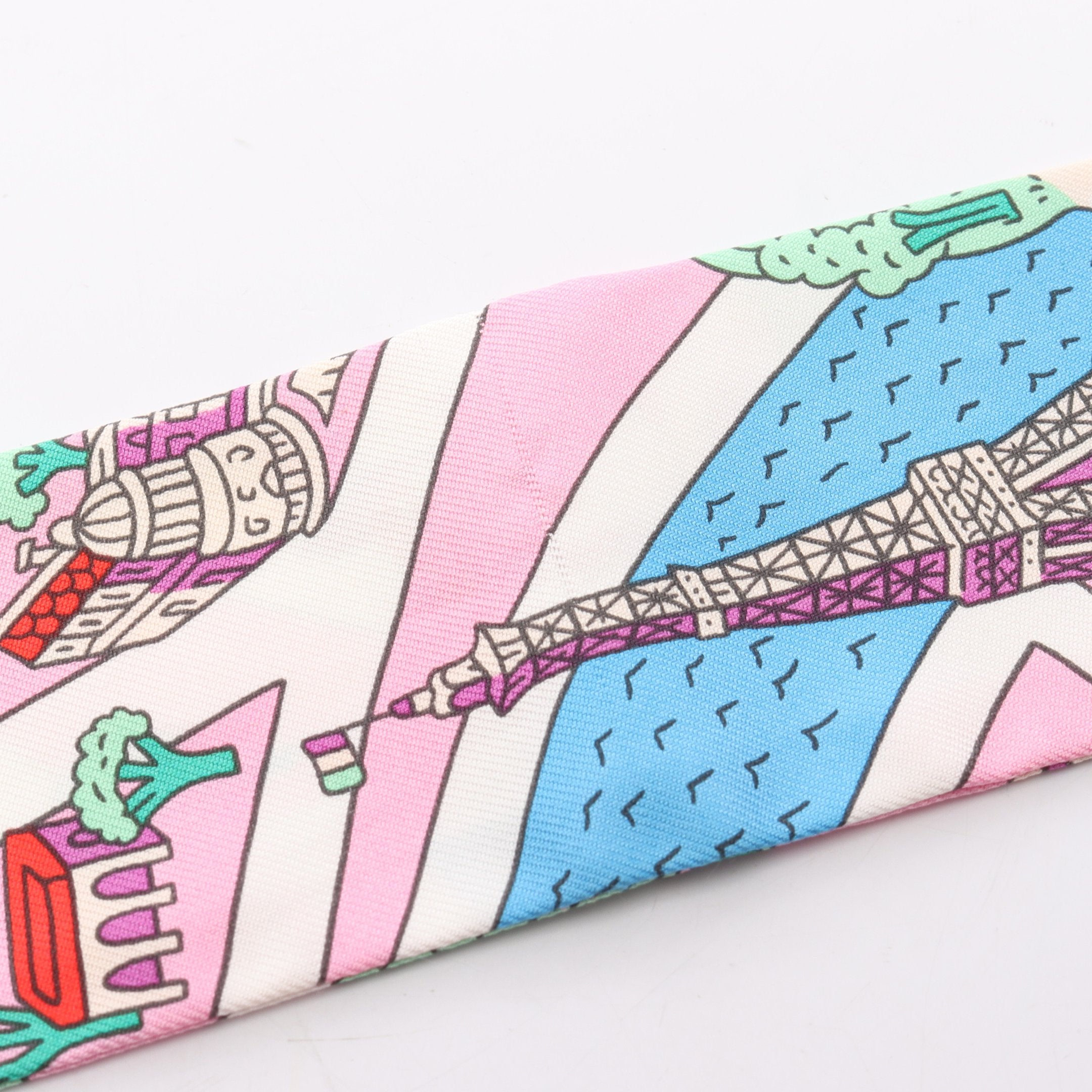 ツイリー LES NOUVEAUX AMOUREUX DE PARIS リボン スカーフ シルク