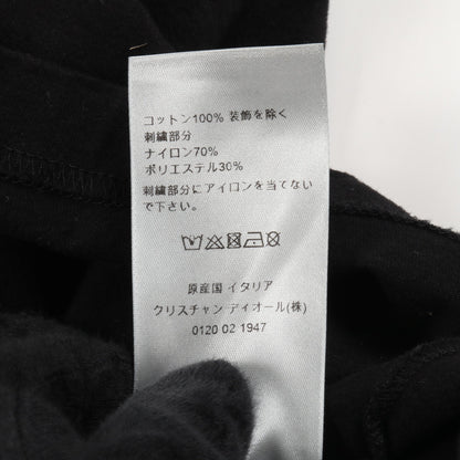 DIOR × ERL 半袖Tシャツ クルーネック ラグランスリーブ ロゴ刺繍 コットン ブラック ラメ ダメージ加工 ディオール トップス DIOR