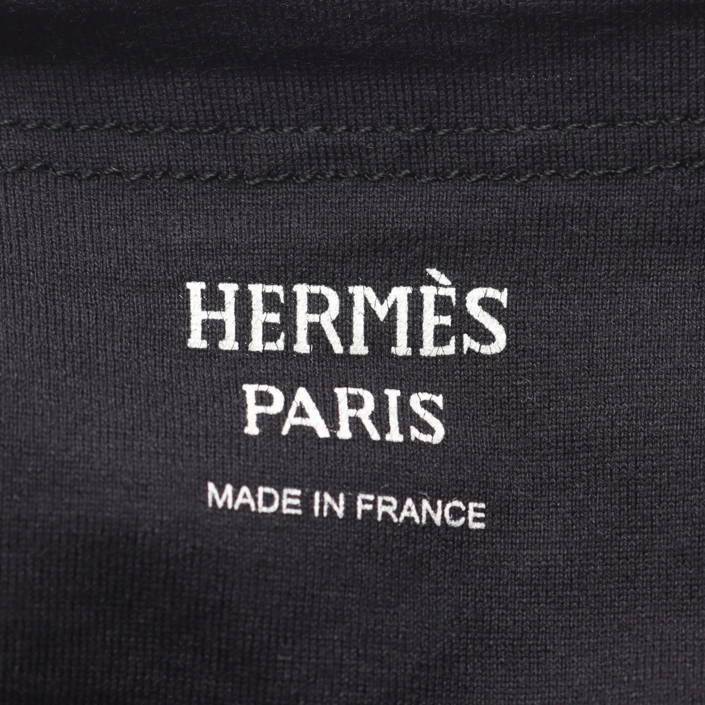 エンブレム 半袖Tシャツ コットン ブラック エルメス トップス HERMES