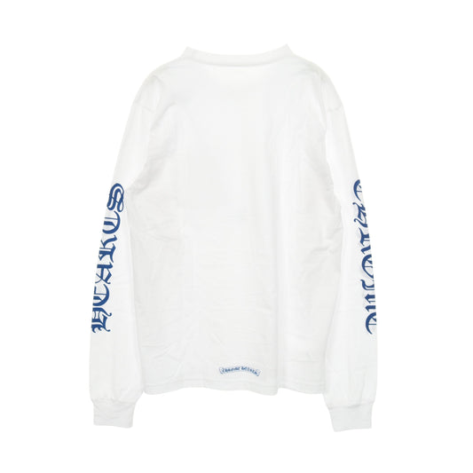 ネックロゴ Tシャツ クルーネック 長袖 コットン ホワイト クロムハーツ トップス Chrome Hearts