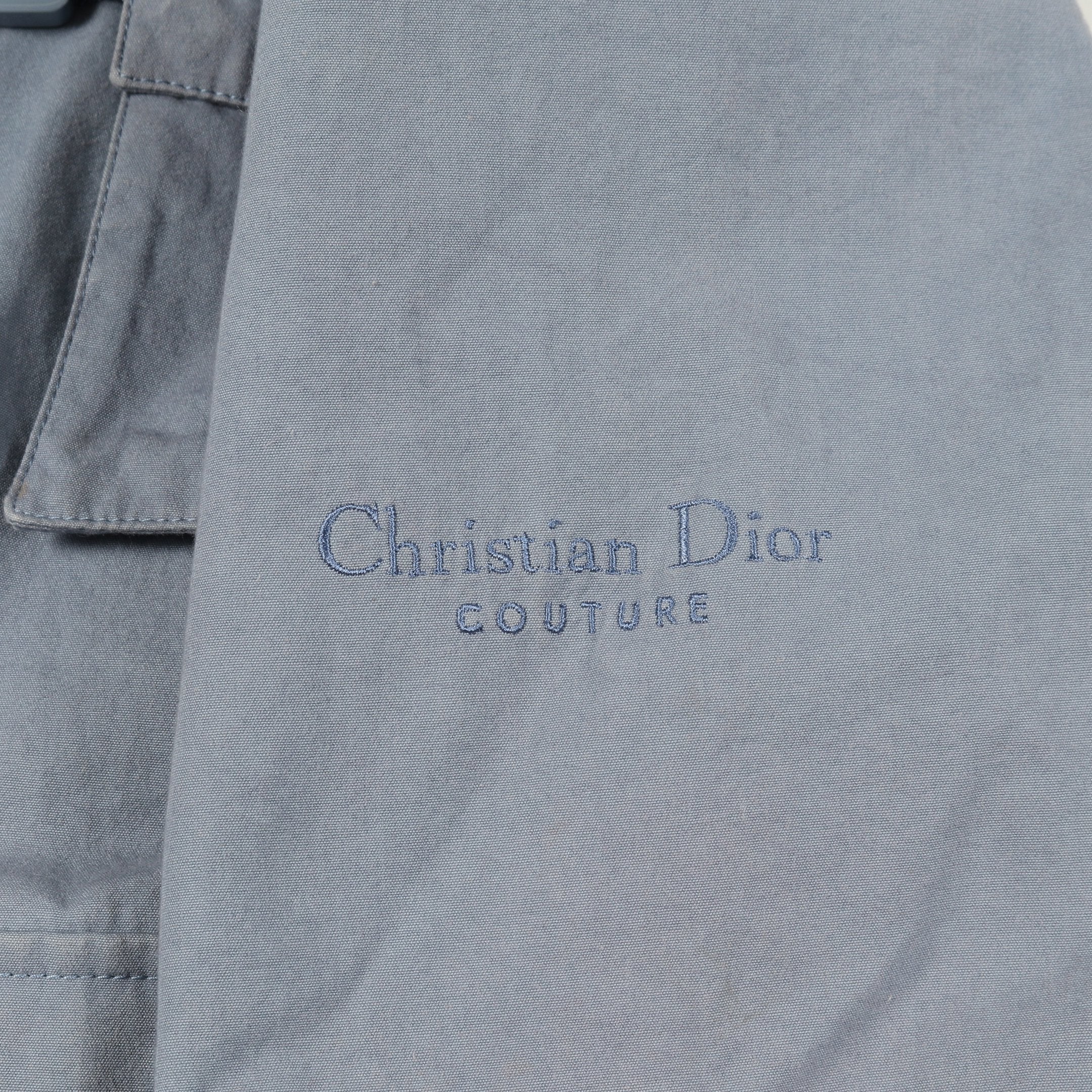 Christian Dior Couture ジャケット コットン ブルーグレー バックル