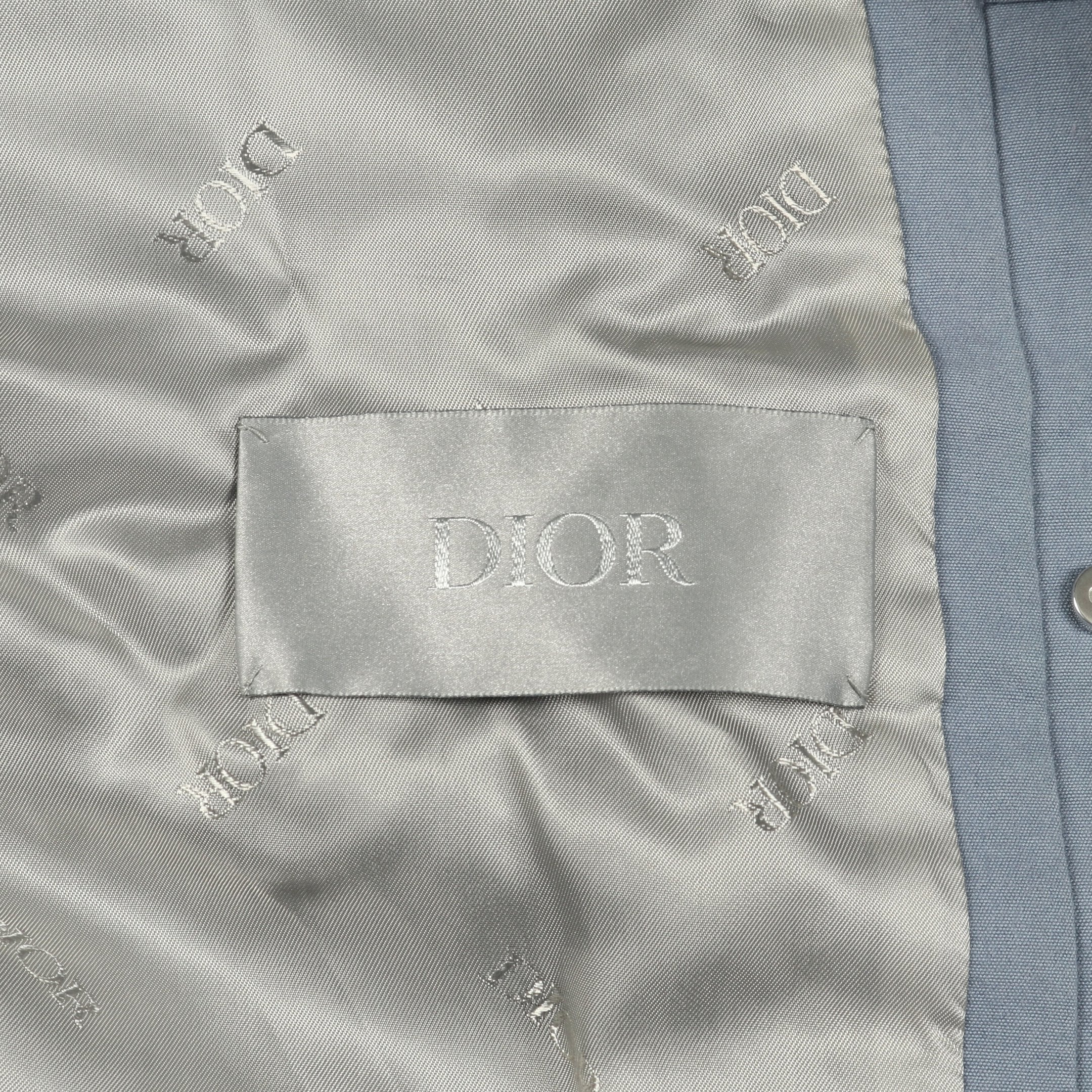 Christian Dior Couture ジャケット コットン ブルーグレー バックル