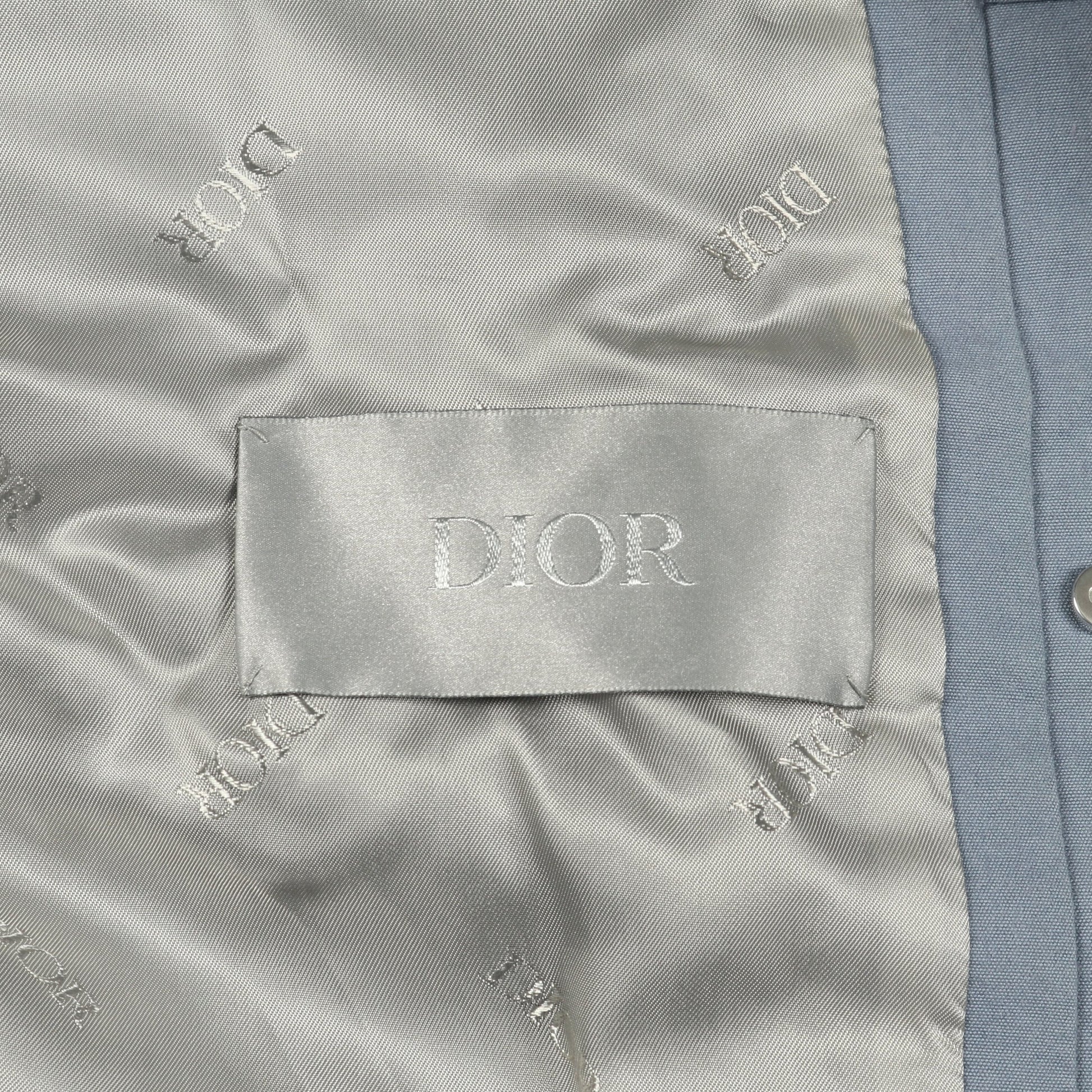 Christian Dior Couture ジャケット コットン ブルーグレー バックル付き ディオール アウター DIOR