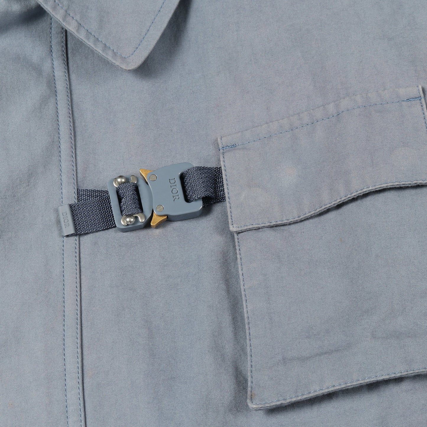 Christian Dior Couture ジャケット コットン ブルーグレー バックル付き ディオール アウター DIOR