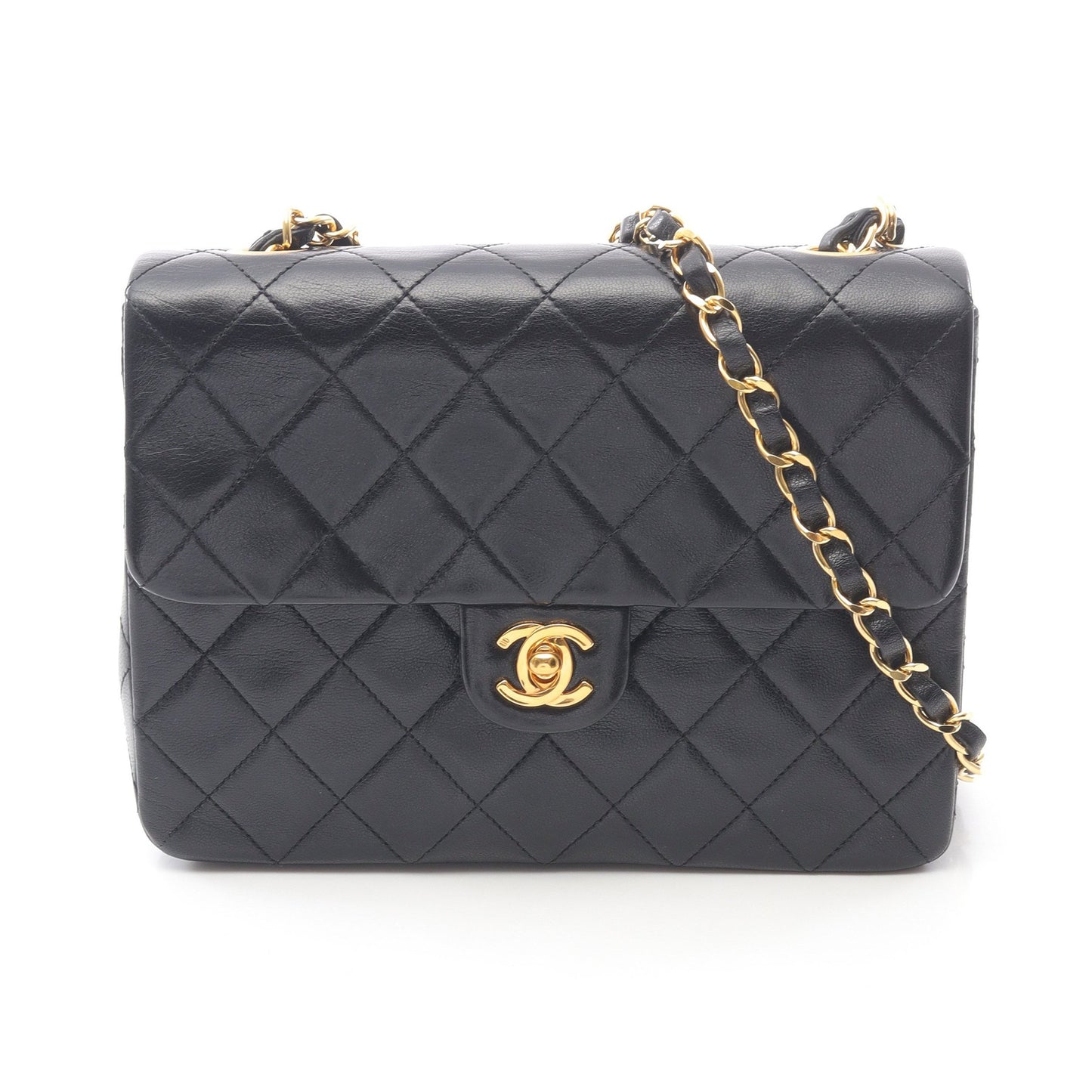 ミニマトラッセ20 チェーンショルダーバッグ ラムスキン ブラック ゴールド金具 シャネル バッグ CHANEL