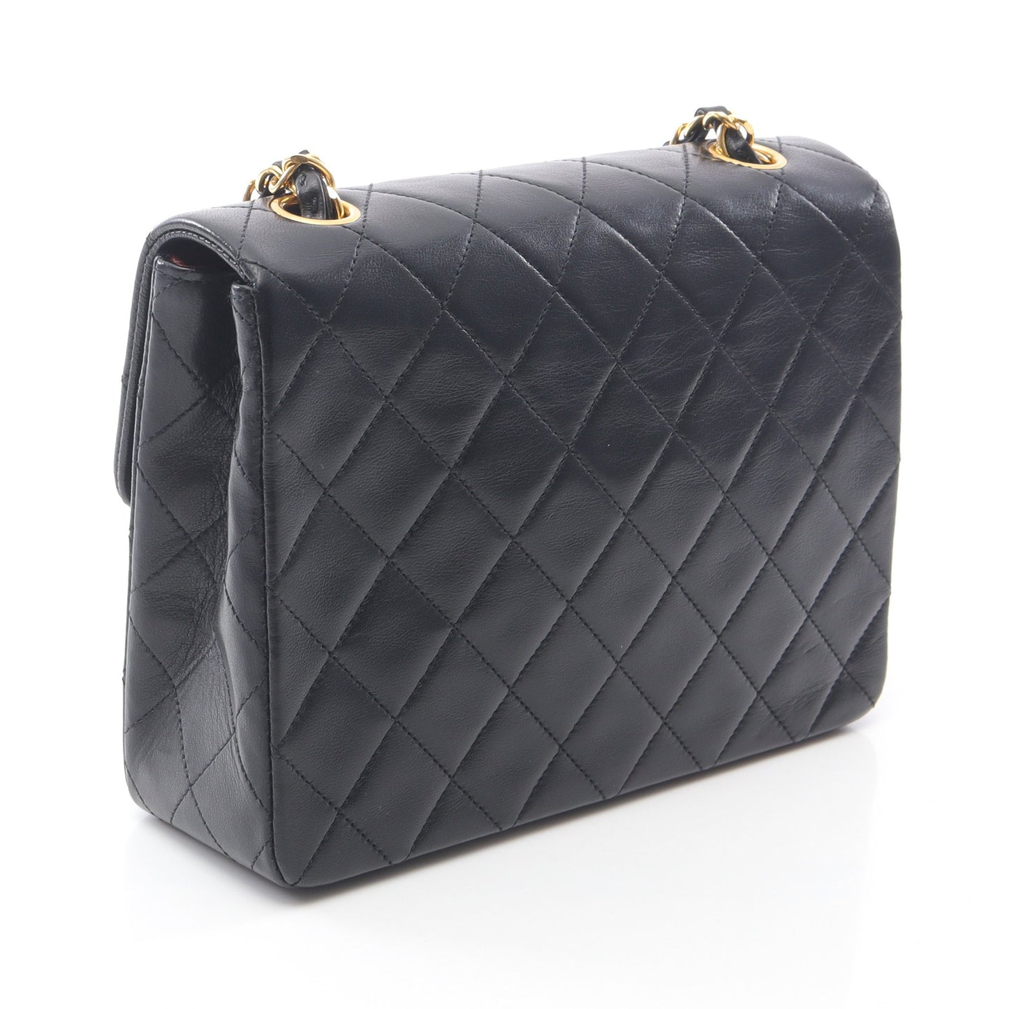 ミニマトラッセ20 チェーンショルダーバッグ ラムスキン ブラック ゴールド金具 シャネル バッグ CHANEL