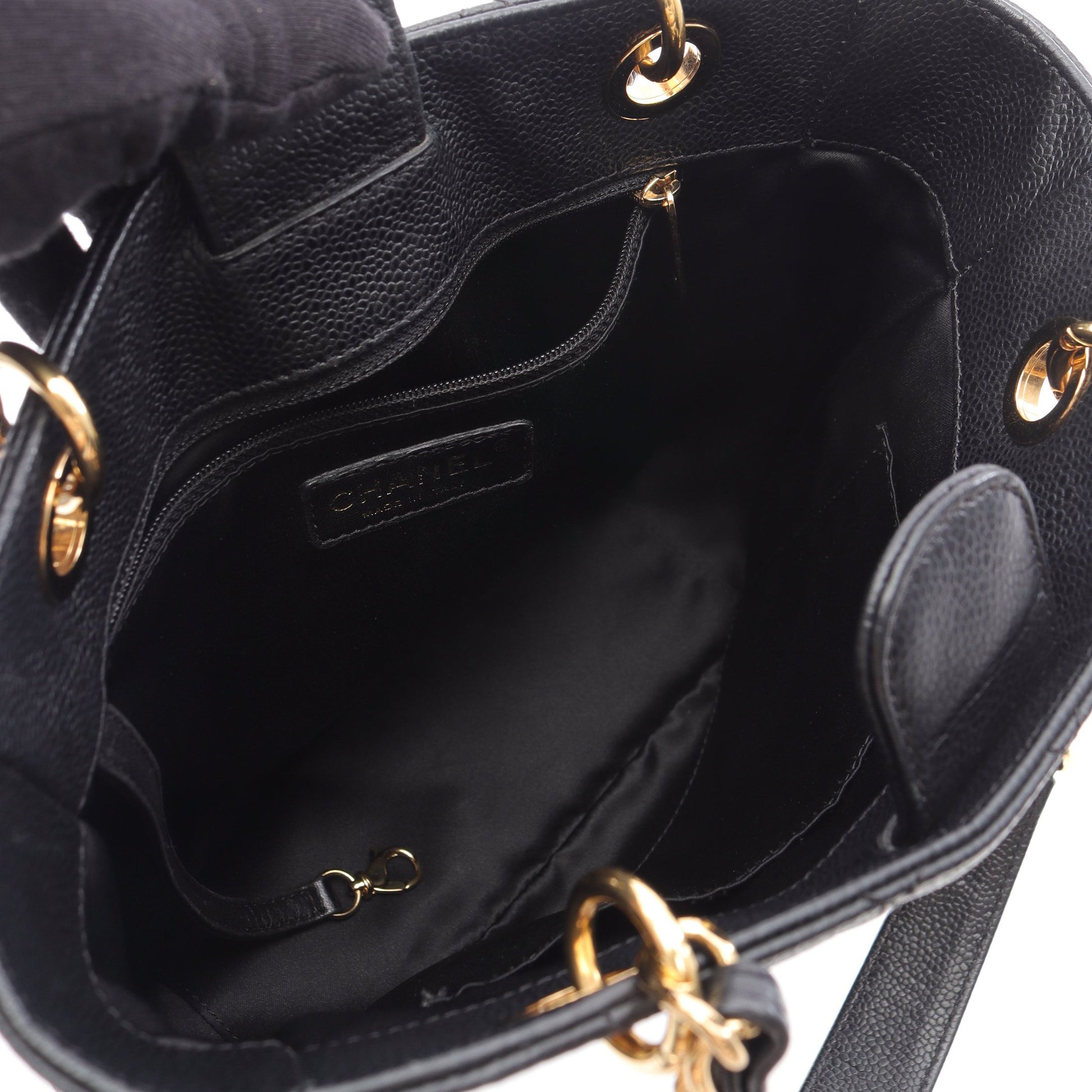 マトラッセ PST チェーンショルダーバッグ チェーントートバッグ キャビアスキン ブラック ゴールド金具 シャネル バッグ CHANEL