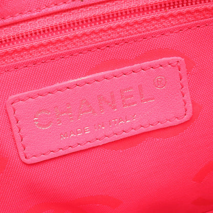 カンボンライン アクセサリーポーチ ハンドバッグ レザー ブラック ホワイト シルバー金具 シャネル バッグ CHANEL