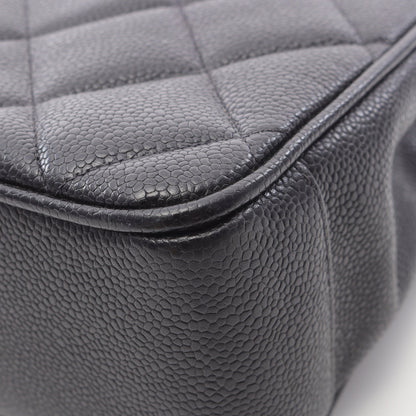 マトラッセ チェーンショルダーバッグ キャビアスキン ブラック ゴールド金具 シャネル バッグ CHANEL