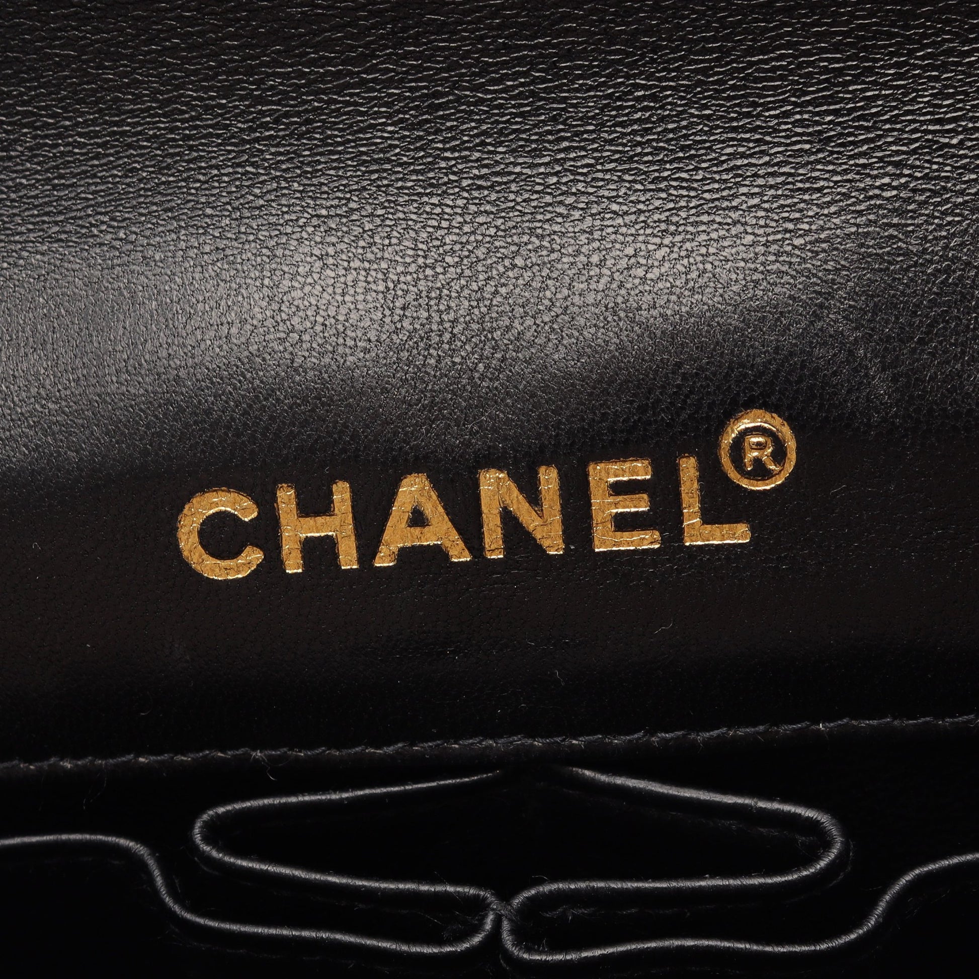 チョコバー チェーンショルダーバッグ ラムスキン ブラック ゴールド金具 シャネル バッグ CHANEL