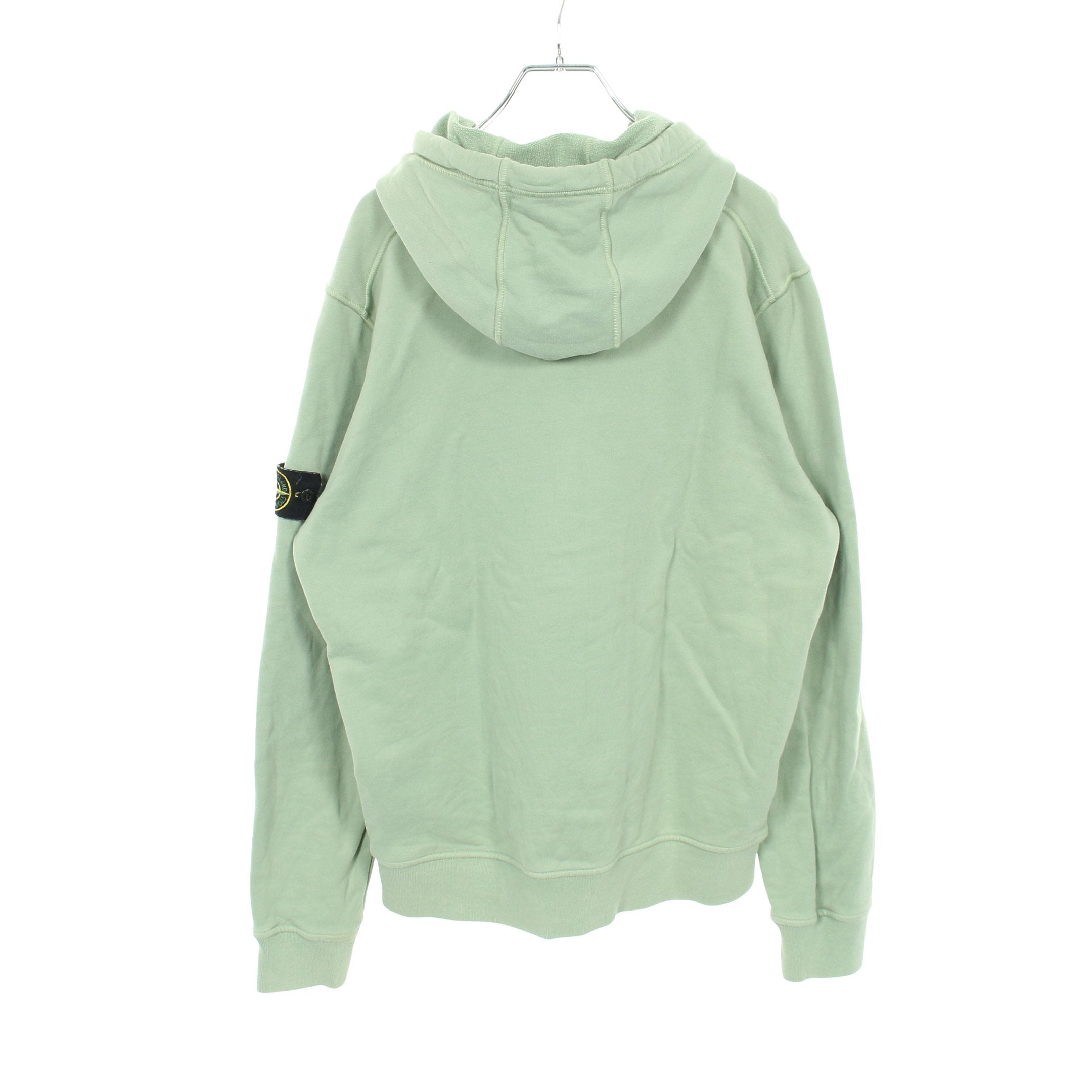プルオーバーパーカー コットン ライトグリーン ストーンアイランド