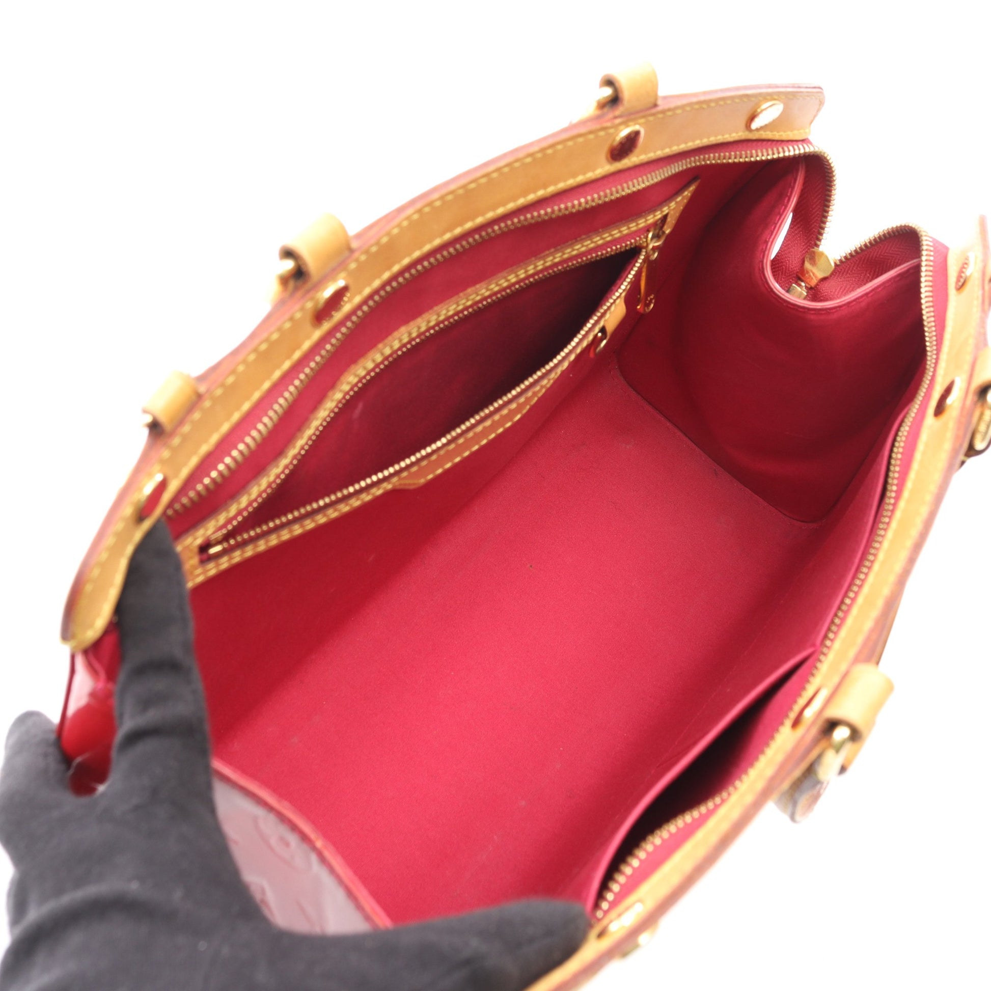 ブレアMM モノグラムヴェルニ スリーズ ハンドバッグ レザー レッド 2WAY ルイヴィトン バッグ LOUIS VUITTON