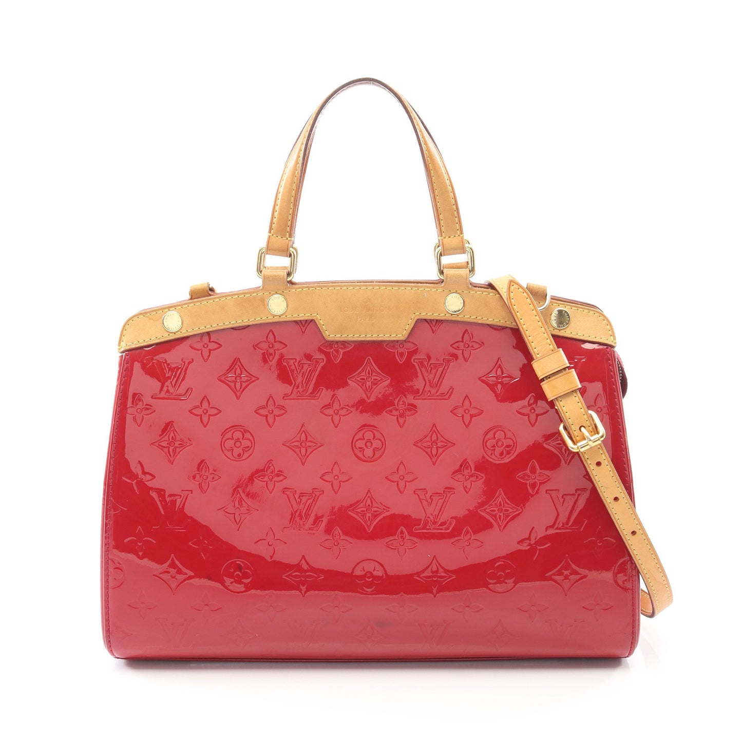 ブレアMM モノグラムヴェルニ スリーズ ハンドバッグ レザー レッド 2WAY ルイヴィトン バッグ LOUIS VUITTON