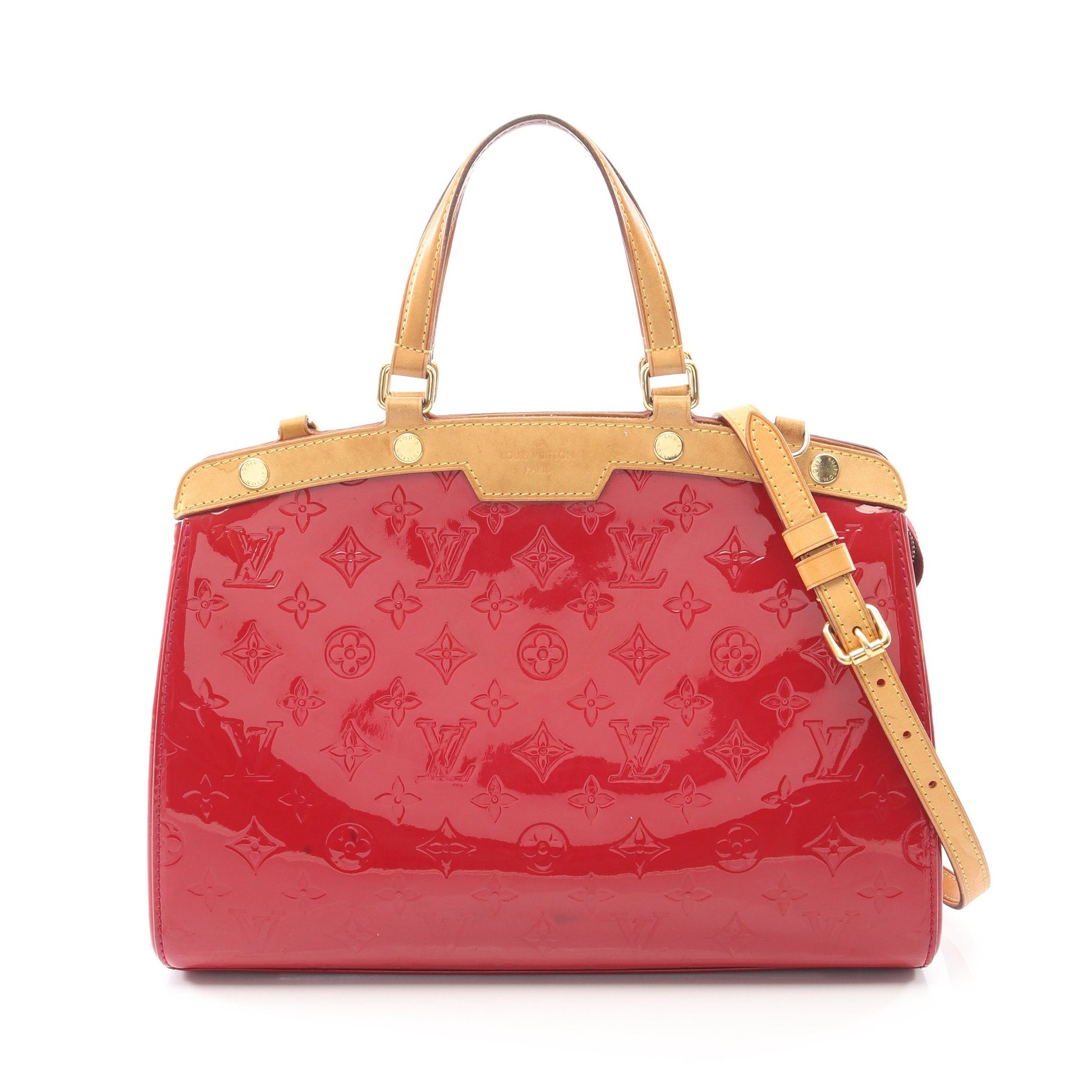 ブレアMM モノグラムヴェルニ スリーズ ハンドバッグ レザー レッド 2WAY ルイヴィトン バッグ LOUIS VUITTON