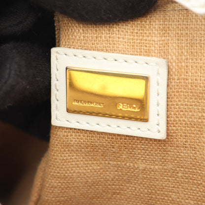 2JOURS トゥージュール ハンドバッグ パイソン レザー キャンバス ベージュ マルチカラー 2WAY フェンディ バッグ FENDI
