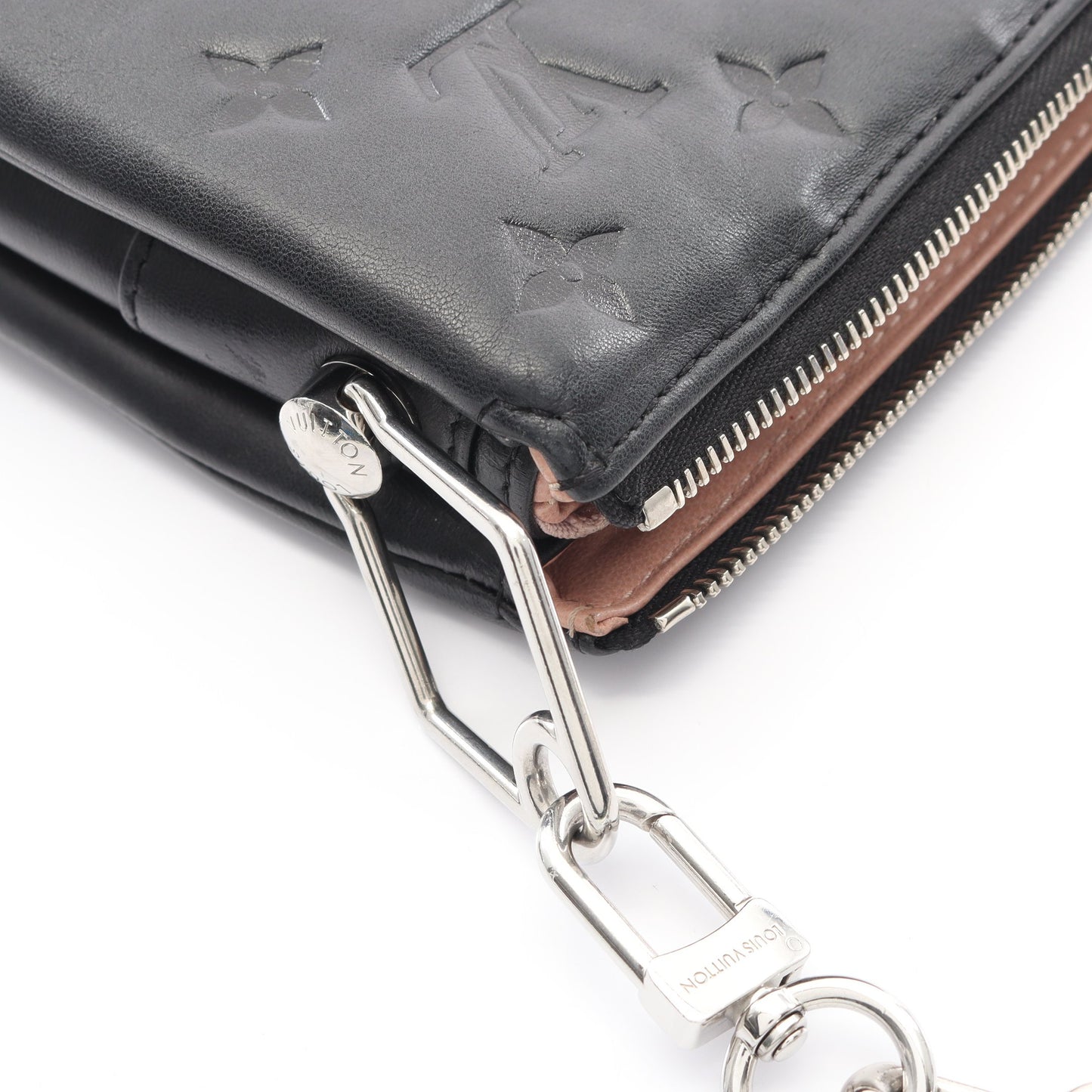 クッサンPM モノグラム ノワール チェーンショルダーバッグ レザー ブラック 2WAY ルイヴィトン バッグ LOUIS VUITTON