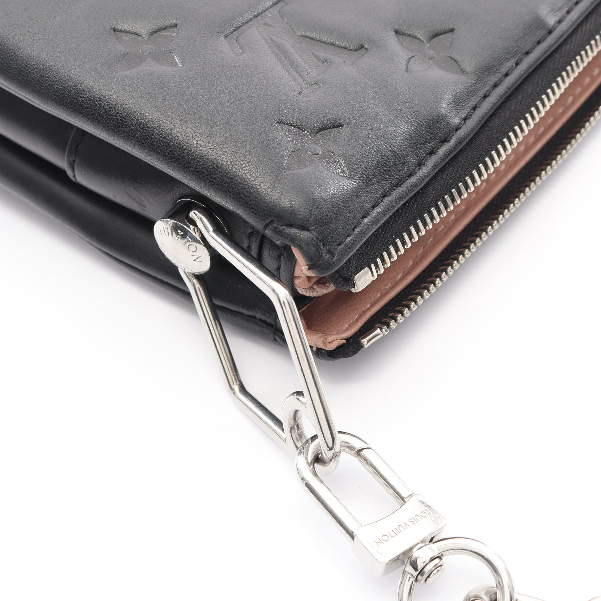 クッサンPM モノグラム ノワール チェーンショルダーバッグ レザー ブラック 2WAY ルイヴィトン バッグ LOUIS VUITTON