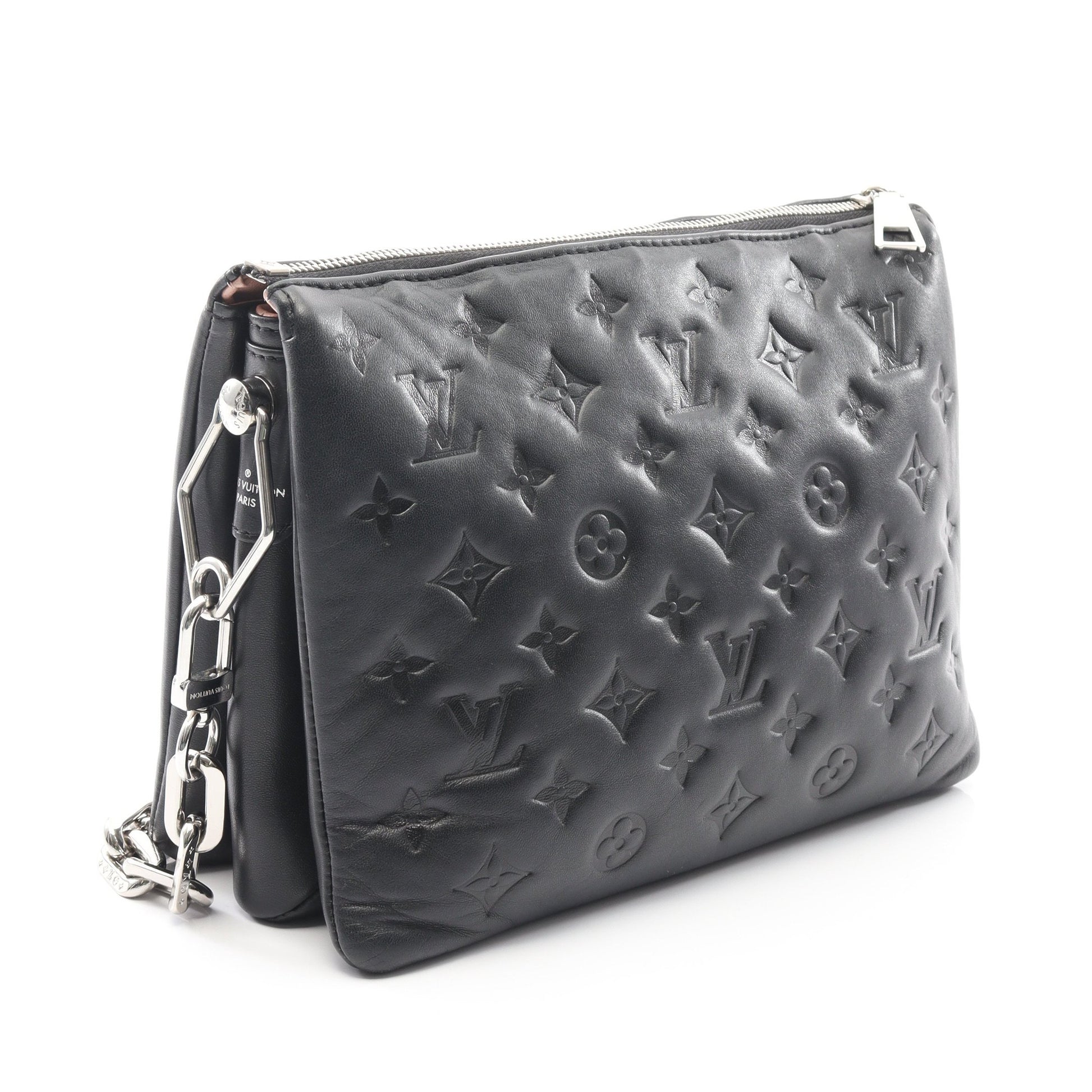 クッサンPM モノグラム ノワール チェーンショルダーバッグ レザー ブラック 2WAY ルイヴィトン バッグ LOUIS VUITTON