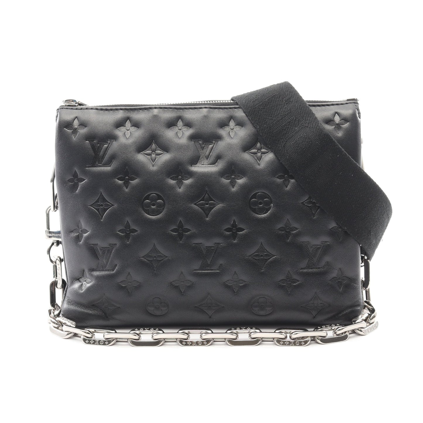クッサンPM モノグラム ノワール チェーンショルダーバッグ レザー ブラック 2WAY ルイヴィトン バッグ LOUIS VUITTON