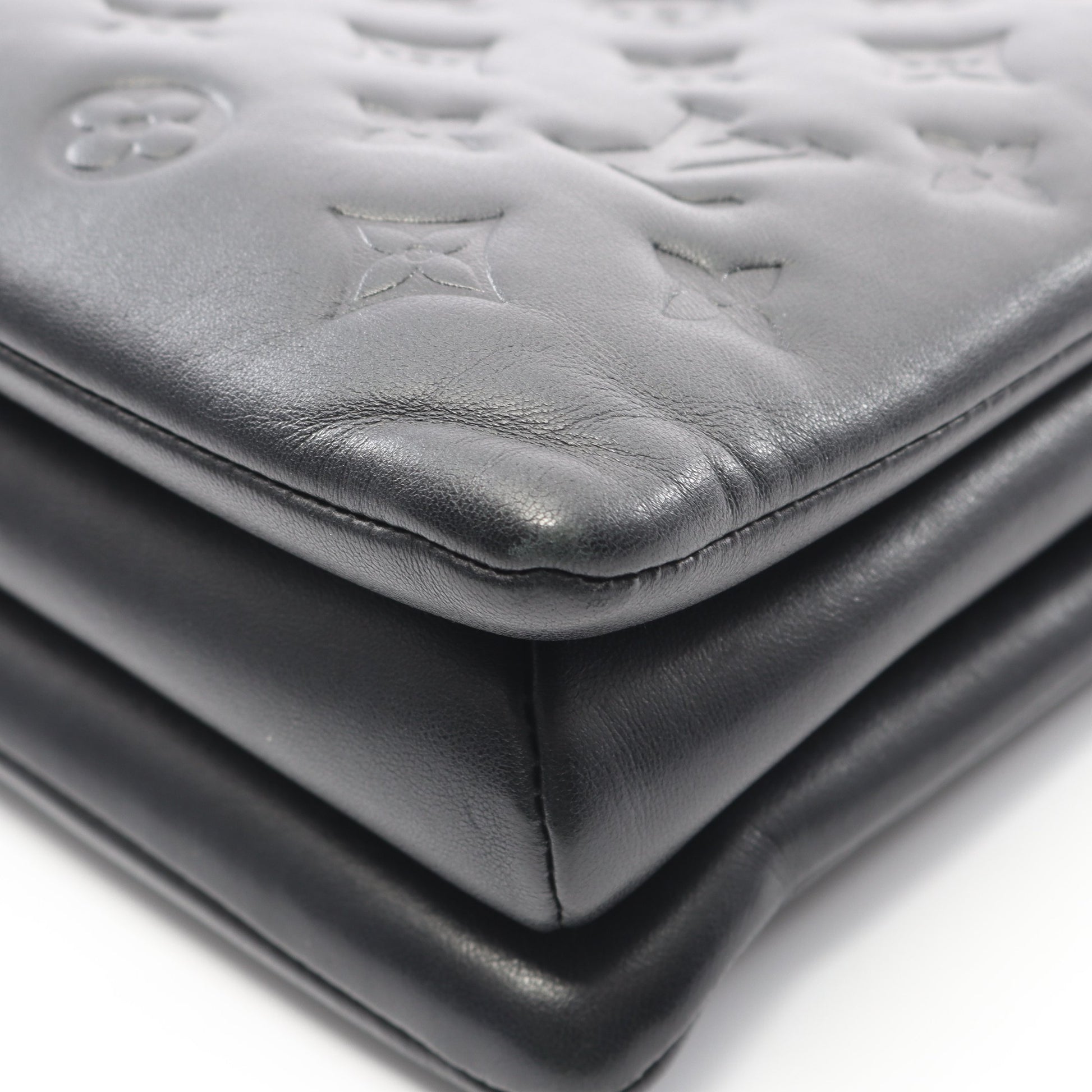 クッサンPM モノグラム ノワール チェーンショルダーバッグ レザー ブラック 2WAY ルイヴィトン バッグ LOUIS VUITTON