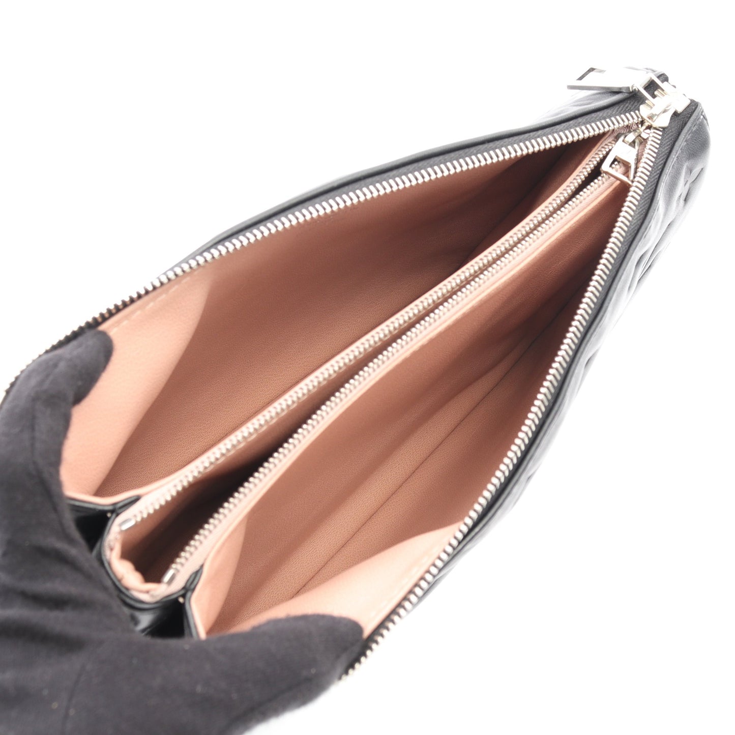 クッサンPM モノグラム ノワール チェーンショルダーバッグ レザー ブラック 2WAY ルイヴィトン バッグ LOUIS VUITTON