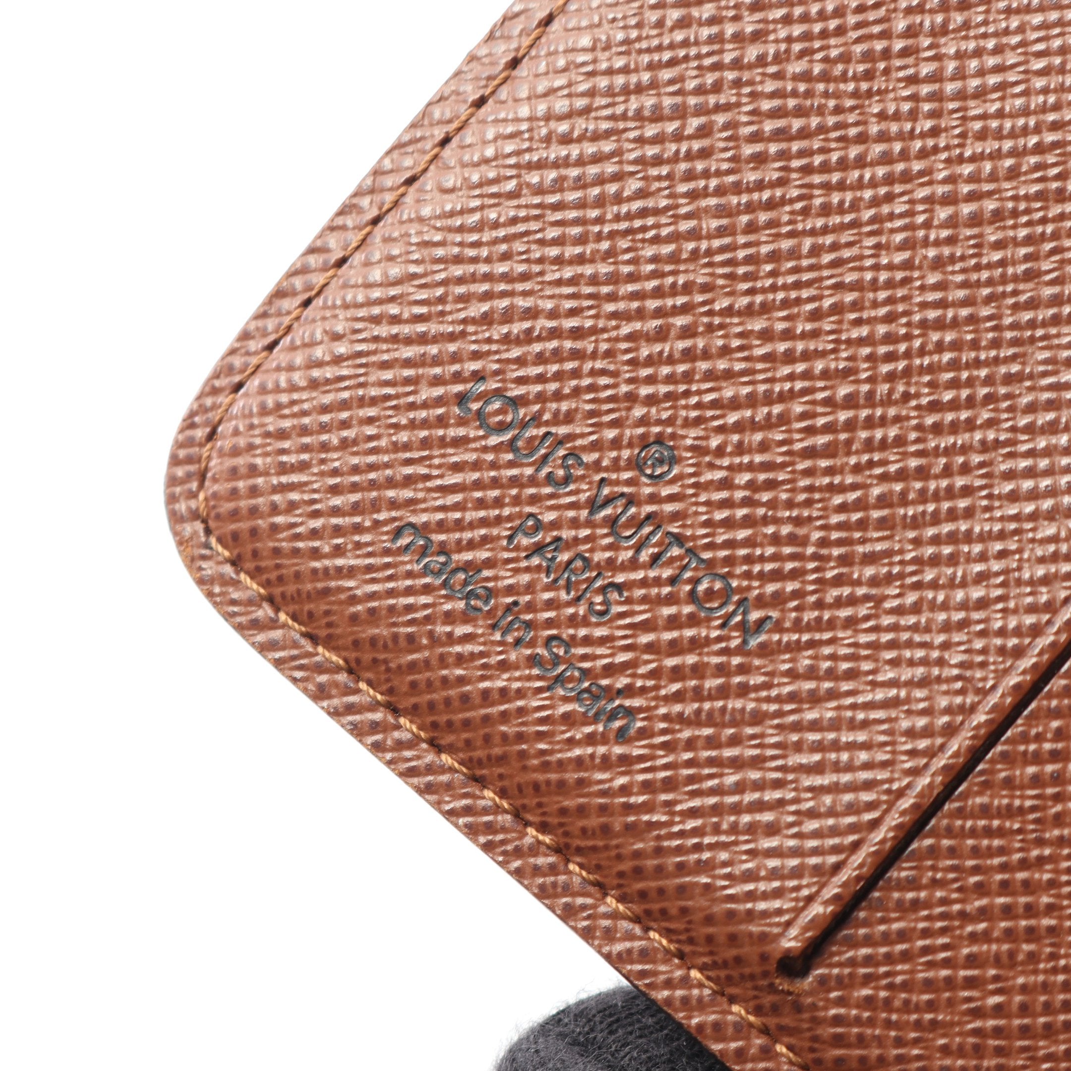 コンパクトジップ モノグラム 二つ折り財布 PVC ブラウン ルイヴィトン