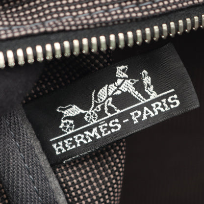 エールラインMM ハンドバッグ トートバッグ ナイロンキャンバス ダークグレー シルバー金具 エルメス バッグ HERMES