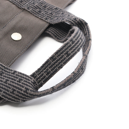 エールラインMM ハンドバッグ トートバッグ ナイロンキャンバス ダークグレー シルバー金具 エルメス バッグ HERMES