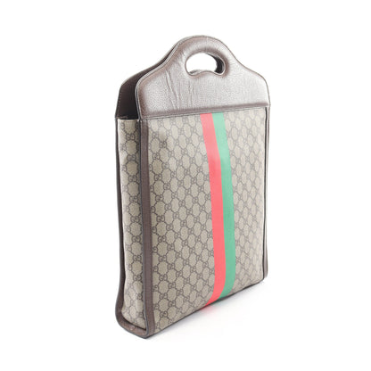 GGスプリーム ハンドバッグ トートバッグ PVC レザー ベージュ ダークブラウン マルチカラー 2WAY グッチ バッグ GUCCI