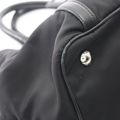 TESSUTOTESS + SOFT CA ハンドバッグ トートバッグ ナイロン レザー ブラック 2WAY プラダ バッグ PRADA
