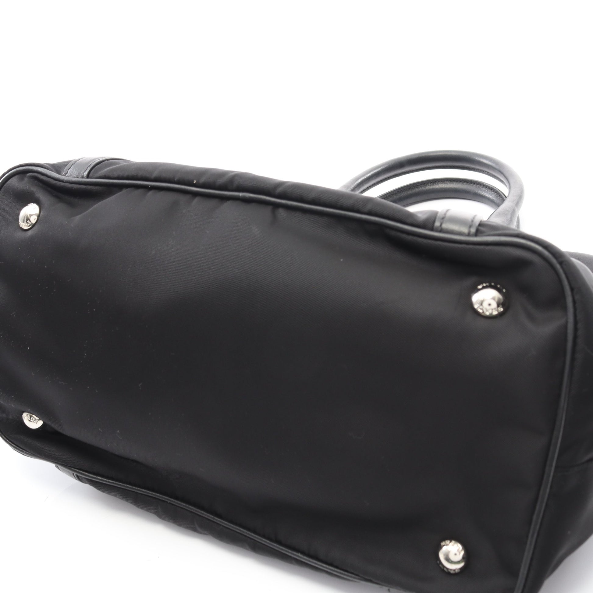 TESSUTOTESS + SOFT CA ハンドバッグ トートバッグ ナイロン レザー ブラック 2WAY プラダ バッグ PRADA