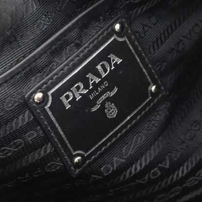 TESSUTOTESS + SOFT CA ハンドバッグ トートバッグ ナイロン レザー ブラック 2WAY プラダ バッグ PRADA