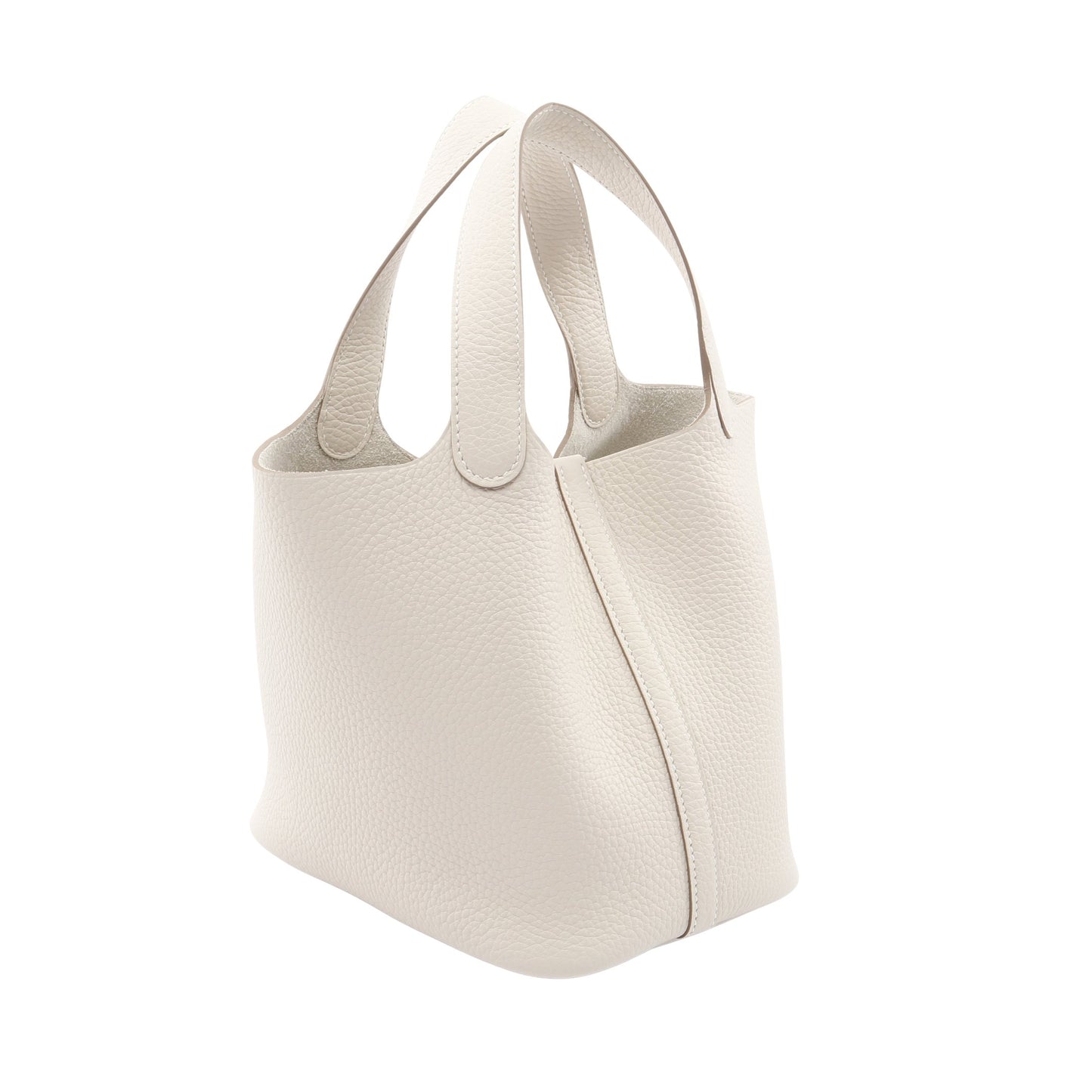 ピコタンロックPM クレ ハンドバッグ トリヨンクレマンス オフホワイト シルバー金具 K刻印 エルメス バッグ HERMES