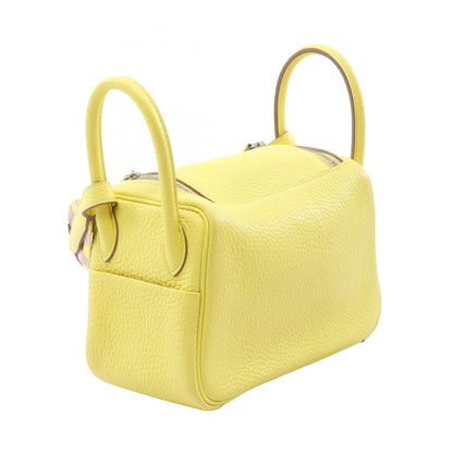 リンディ ミニ マキシカドリーユ ライム ショルダーバッグ トリヨンクレマンス イエロー シルバー金具 U刻印 エルメス バッグ HERMES