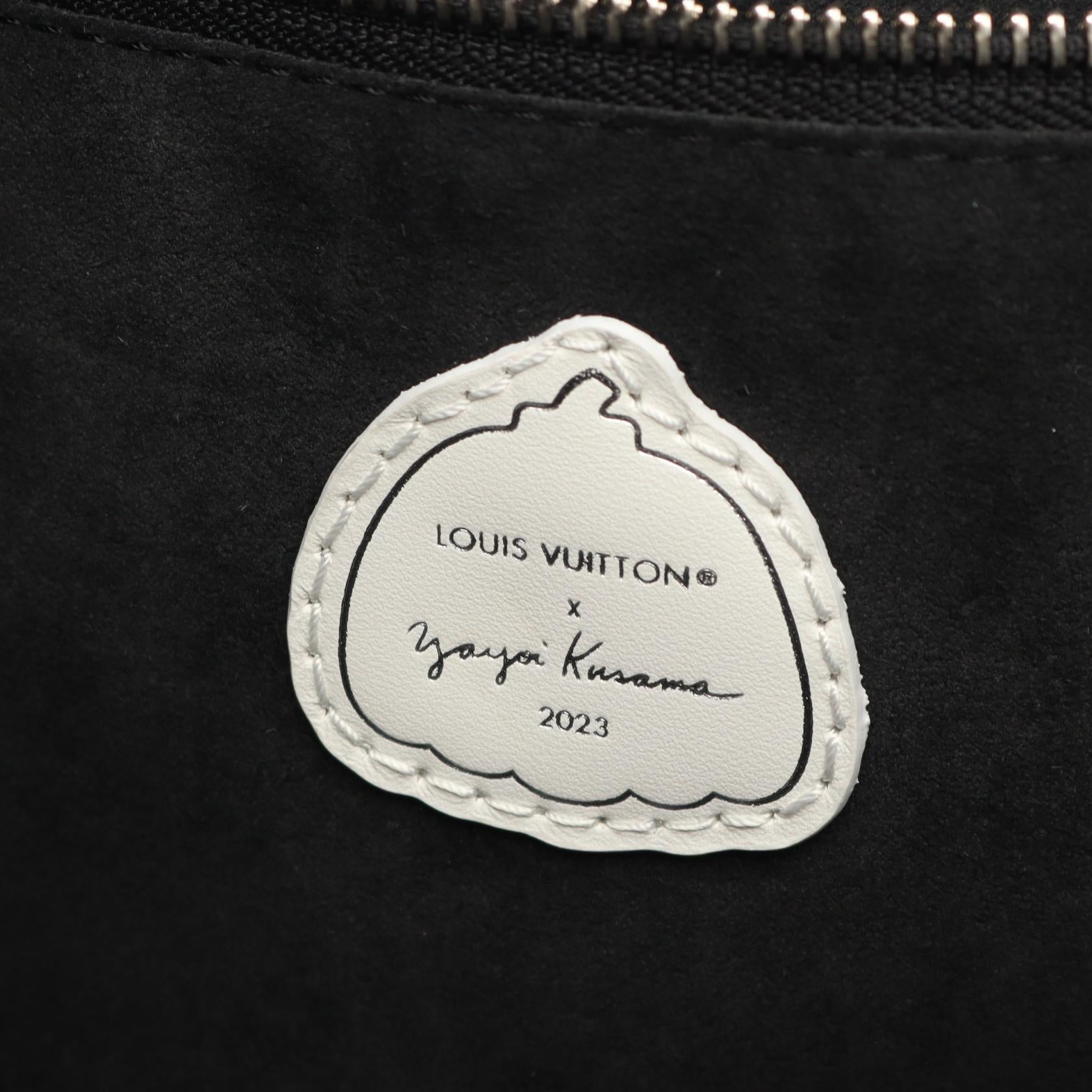 LOUIS VUITTON × yayoi kusama ネヴァーフルMM モノグラムアンプラント インフィニティドット ショルダーバッグ トートバッグ レザー ブラック ホワイト ルイヴィトン バッグ LOUIS VUITTON