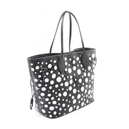 LOUIS VUITTON × yayoi kusama ネヴァーフルMM モノグラムアンプラント インフィニティドット ショルダーバッグ トートバッグ レザー ブラック ホワイト ルイヴィトン バッグ LOUIS VUITTON