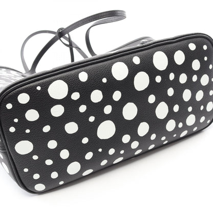 LOUIS VUITTON × yayoi kusama ネヴァーフルMM モノグラムアンプラント インフィニティドット ショルダーバッグ トートバッグ レザー ブラック ホワイト ルイヴィトン バッグ LOUIS VUITTON