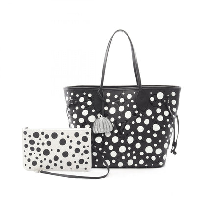 LOUIS VUITTON × yayoi kusama ネヴァーフルMM モノグラムアンプラント インフィニティドット ショルダーバッグ トートバッグ レザー ブラック ホワイト ルイヴィトン バッグ LOUIS VUITTON