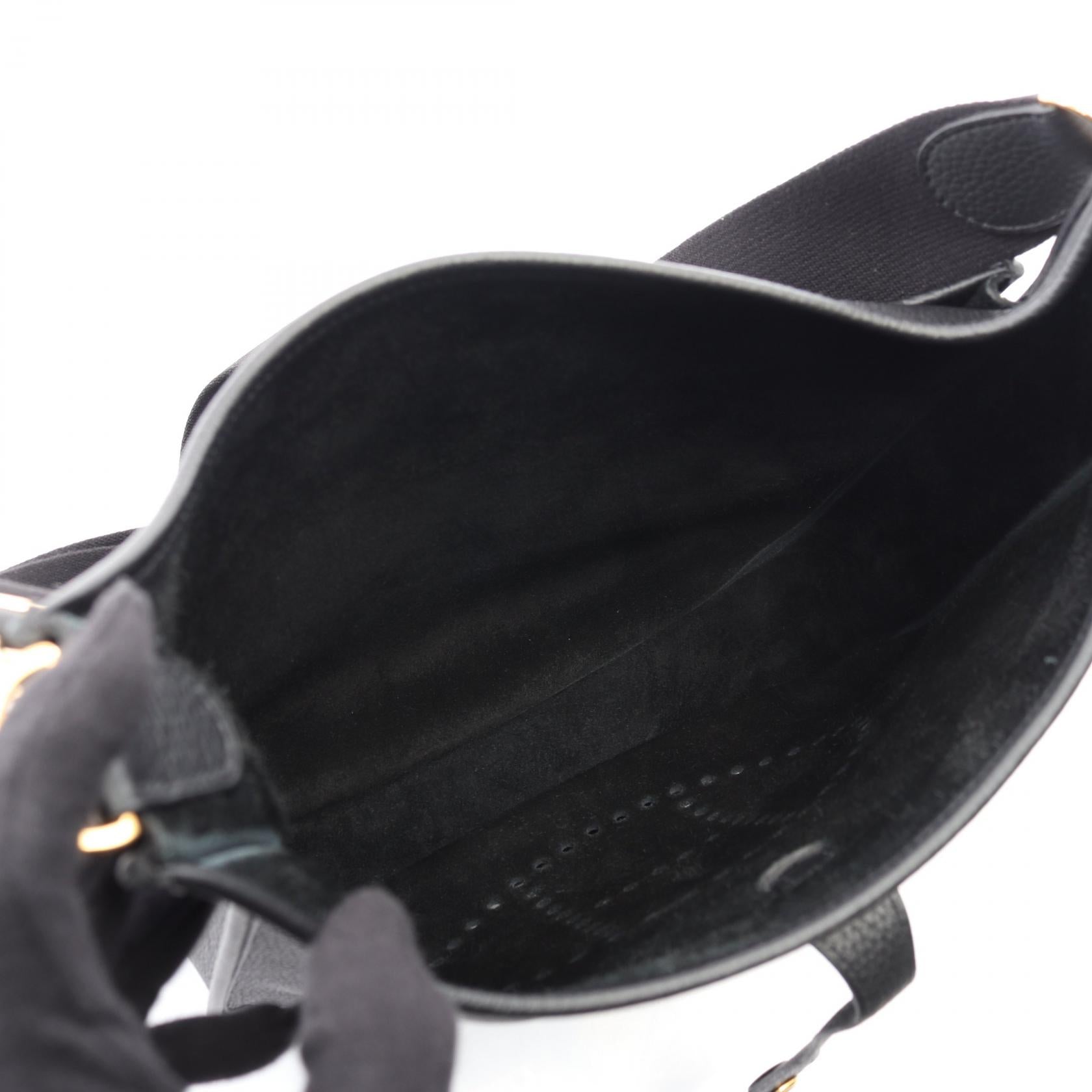 エヴリン 3 トロワ PM ショルダーバッグ トリヨンクレマンス ブラック ゴールド金具 B刻印 エルメス バッグ HERMES
