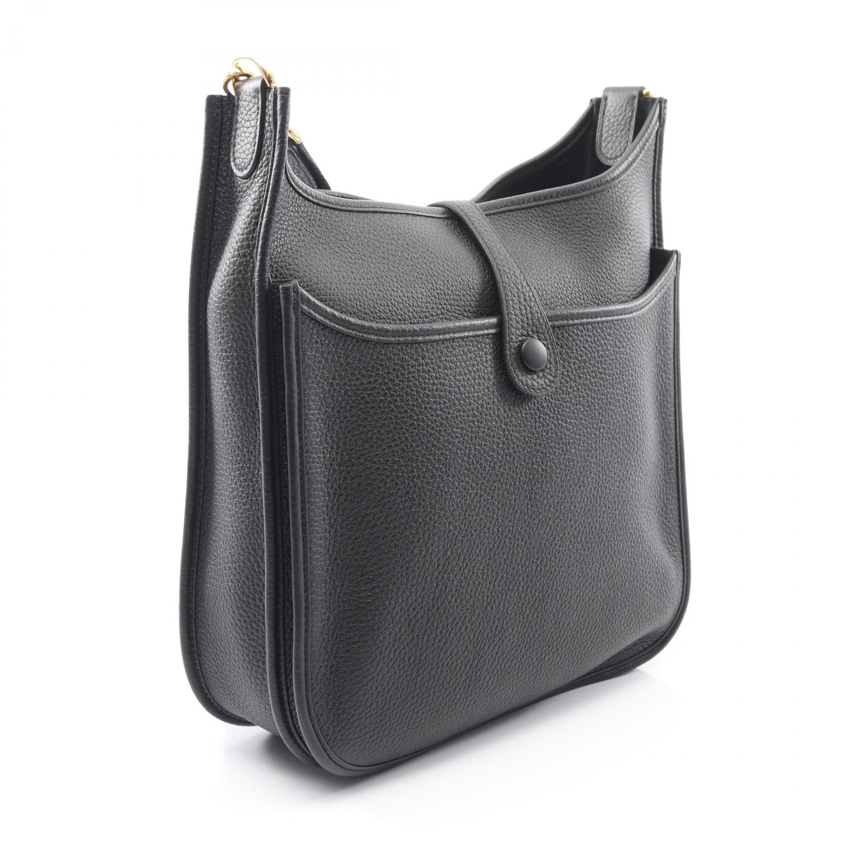 エヴリン 3 トロワ PM ショルダーバッグ トリヨンクレマンス ブラック ゴールド金具 B刻印 エルメス バッグ HERMES