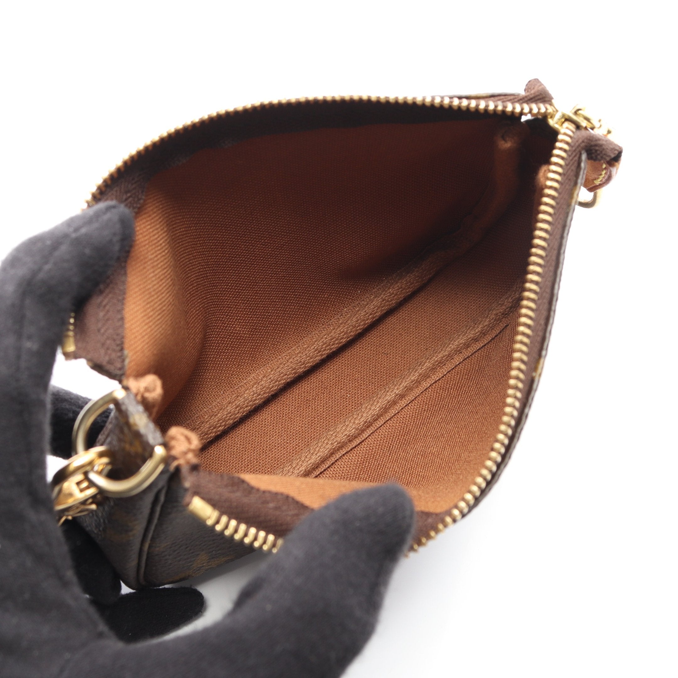 ミニ ポシェット アクセソワール モノグラム チェーンハンドバッグ PVC